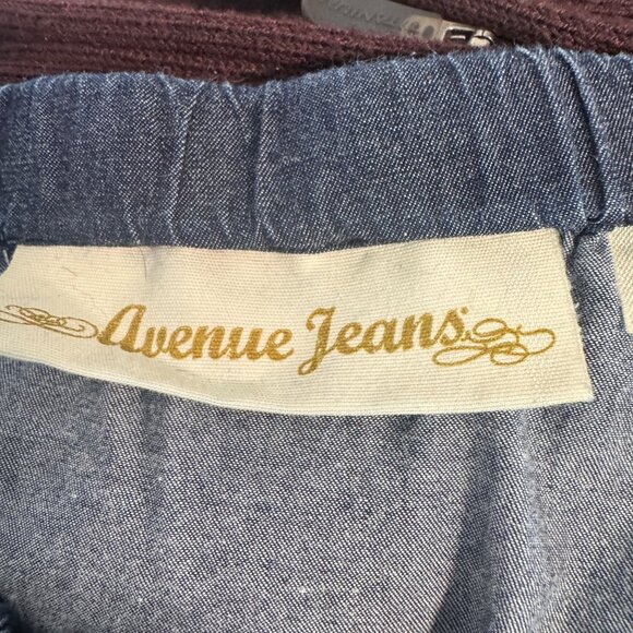 Avenue Jeans Denim Maxi Skirt Tiered Blue Lightweight Cotton Boho Size 30 32 - Picture 3 of 6